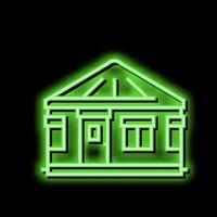 yurt casa néon brilho ícone ilustração vetor