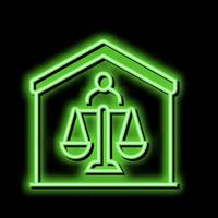 adoção às casa néon brilho ícone ilustração vetor