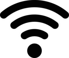 arredondado Wi-fi ícone dentro Preto. vetor