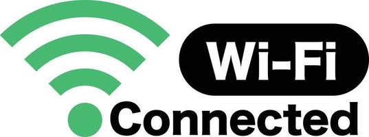 indica este você estão já conectado para Wi-fi. vetor