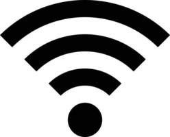 Wi-fi ícone dentro Preto. vetor