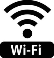 Preto Wi-fi ícone vetor