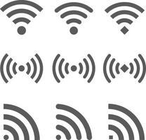 Wi-fi ícones dentro vários estilos vetor