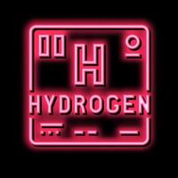 periódico mesa elemento hidrogênio néon brilho ícone ilustração vetor