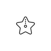 Estrela ícone com esboço estilo vetor