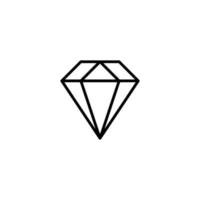 diamante ícone com esboço estilo vetor