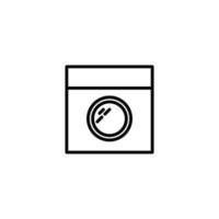 lavando máquina ícone com esboço estilo vetor