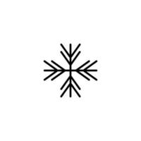 floco de neve ícone com esboço estilo vetor