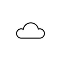 nuvem ícone com esboço estilo vetor