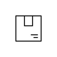 caixa ícone com esboço estilo vetor