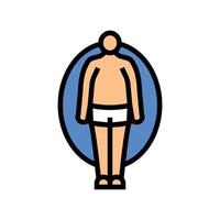 maçã masculino corpo tipo cor ícone vetor ilustração