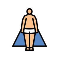 pera masculino corpo tipo cor ícone vetor ilustração