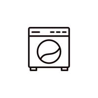 lavando máquina ícone com esboço estilo vetor
