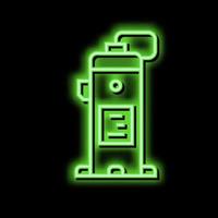 industrial ar compressor néon brilho ícone ilustração vetor