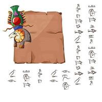 antigo Egito papiro ou pedra coluna ilustração vetor