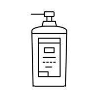 concentrado detergente com distribuidor linha ícone vetor illustrat