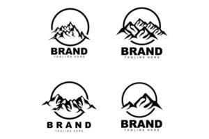logotipo da montanha, alpinismo vetorial, aventura, design para escalada, equipamento de escalada e marca com logotipo da montanha vetor