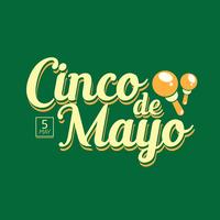 Letras de mão do vetor de Cinco de Mayo