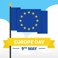 Feliz dia da Europa bandeira Vector Template