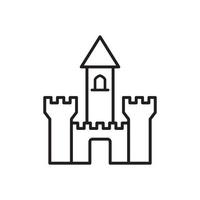 castelo ícone vetor logotipo modelo
