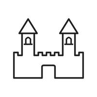 castelo ícone vetor logotipo modelo
