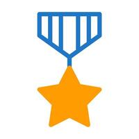 medalha ícone duotônico azul laranja estilo militares ilustração vetor exército elemento e símbolo perfeito.