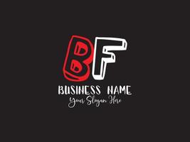 minimalista bf carta logotipo, colorida bf crianças o negócio logotipo vetor
