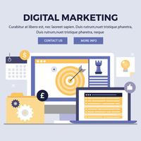 Ilustrações de Design de Marketing Digital de vetor