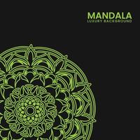 mandala enfeite com Preto fundo vetor