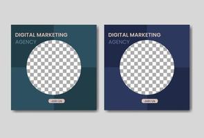 social meios de comunicação postar modelo para digital marketing agência.simples e minimalista vetor