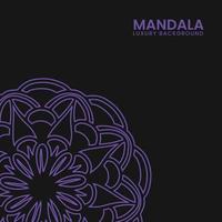 mandala enfeite com Preto fundo vetor