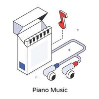 música de piano da moda vetor