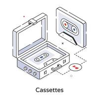 na moda cassetes conceitos vetor