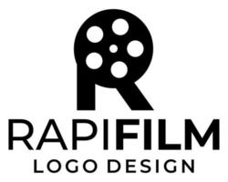 carta r monograma filme indústria Produção logotipo Projeto. vetor