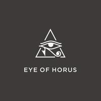 olho do horus antigo Egito triângulo logotipo Projeto ícone placa vetor