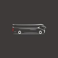 ônibus, viagem ônibus minimalista logotipo Projeto vetor ilustração