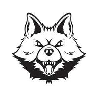 Lobo cabeça símbolo ilustração Projeto vetor