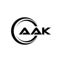 aak carta logotipo Projeto dentro ilustração. vetor logotipo, caligrafia desenhos para logotipo, poster, convite, etc.