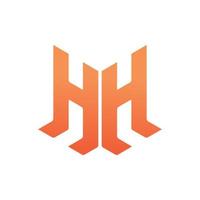hh logotipo três dimensional hh construção símbolo moderno corporativo, abstrato carta logotipo vetor