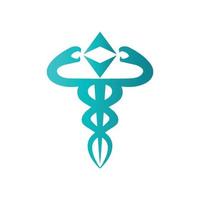 Hermes logotipo farmacêutico logotipo cura ícone moderno corporativo, abstrato carta logotipo vetor