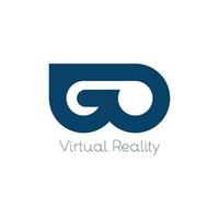 virtual realidade2 marca, símbolo, projeto, gráfico, minimalista.logo vetor