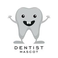 dentista mascote logotipo marca, símbolo, projeto, gráfico, minimalista.logo vetor