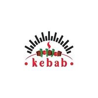Kebab logotipo s marca, símbolo, projeto, gráfico, minimalista.logo vetor