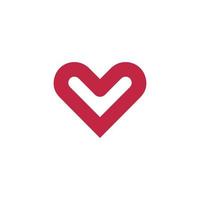 criativo coração logotipo simples vermelho amor ícone projeto, gráfico, minimalista.logo vetor