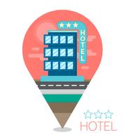 Ilustração plana do hotel vetor