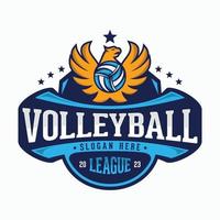 voleibol liga vetor logotipo para esporte equipe