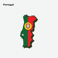 Portugal nação bandeira mapa infográfico vetor