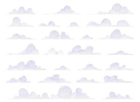 desenho animado nuvens coleção vetor ilustração isolado em branco fundo