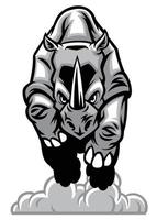 cobrando rinoceronte esporte logotipo estilo vetor