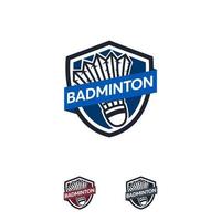 badminton sport logo designs badge template, abstract sport badge vector illustration